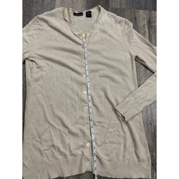 Moda International Beige Button-Up Cardigan Size Large - Picture 3 of 5